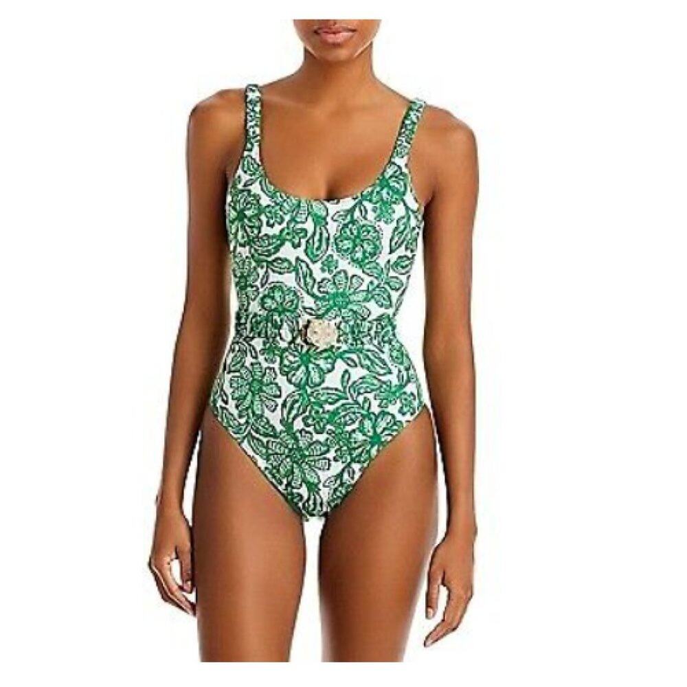 NWT$110 Palm swim Raja Scoop Neck Belted One Piece Bodysuit US sz 6